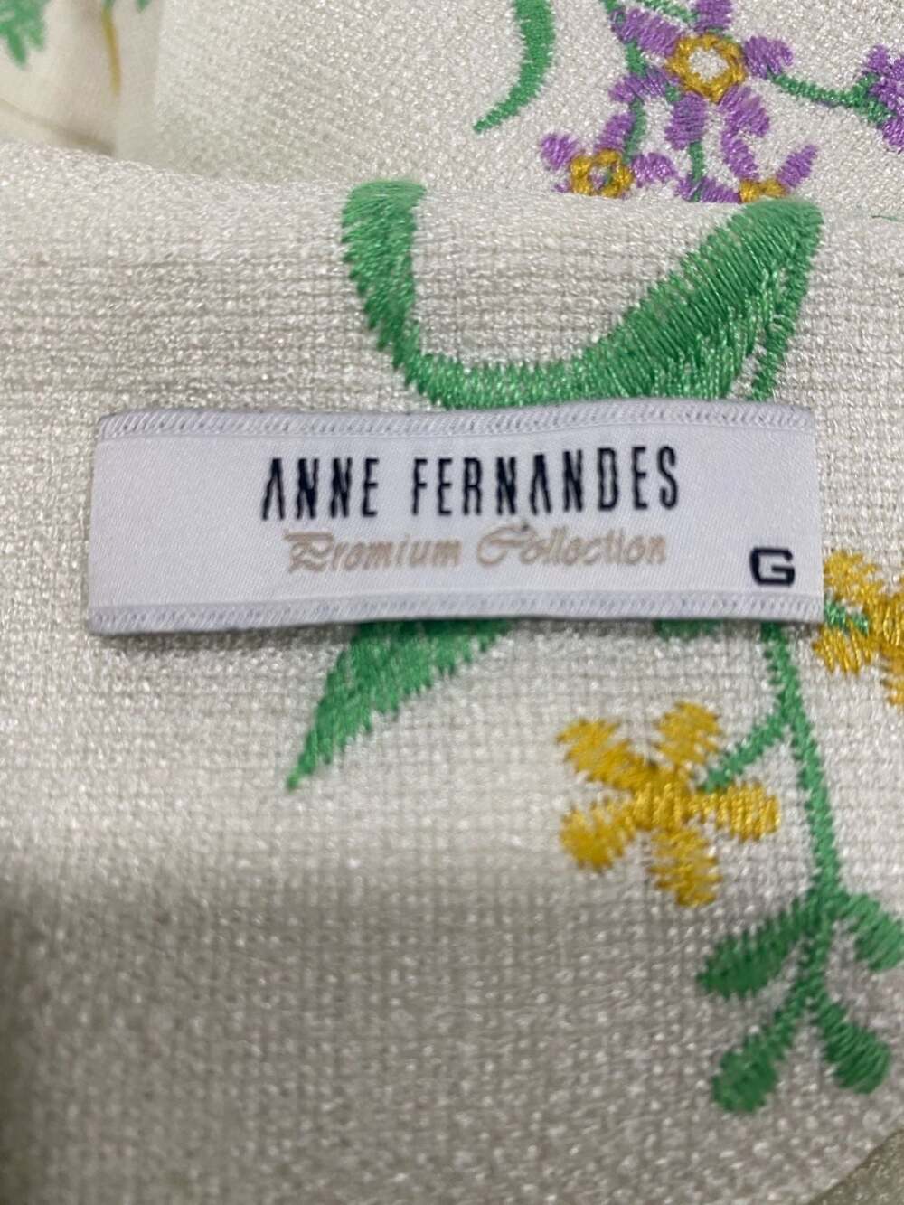 Anne Fernandes Premium Collection Floral Embroidered Midi Skirt Size L - Picture 7 of 9